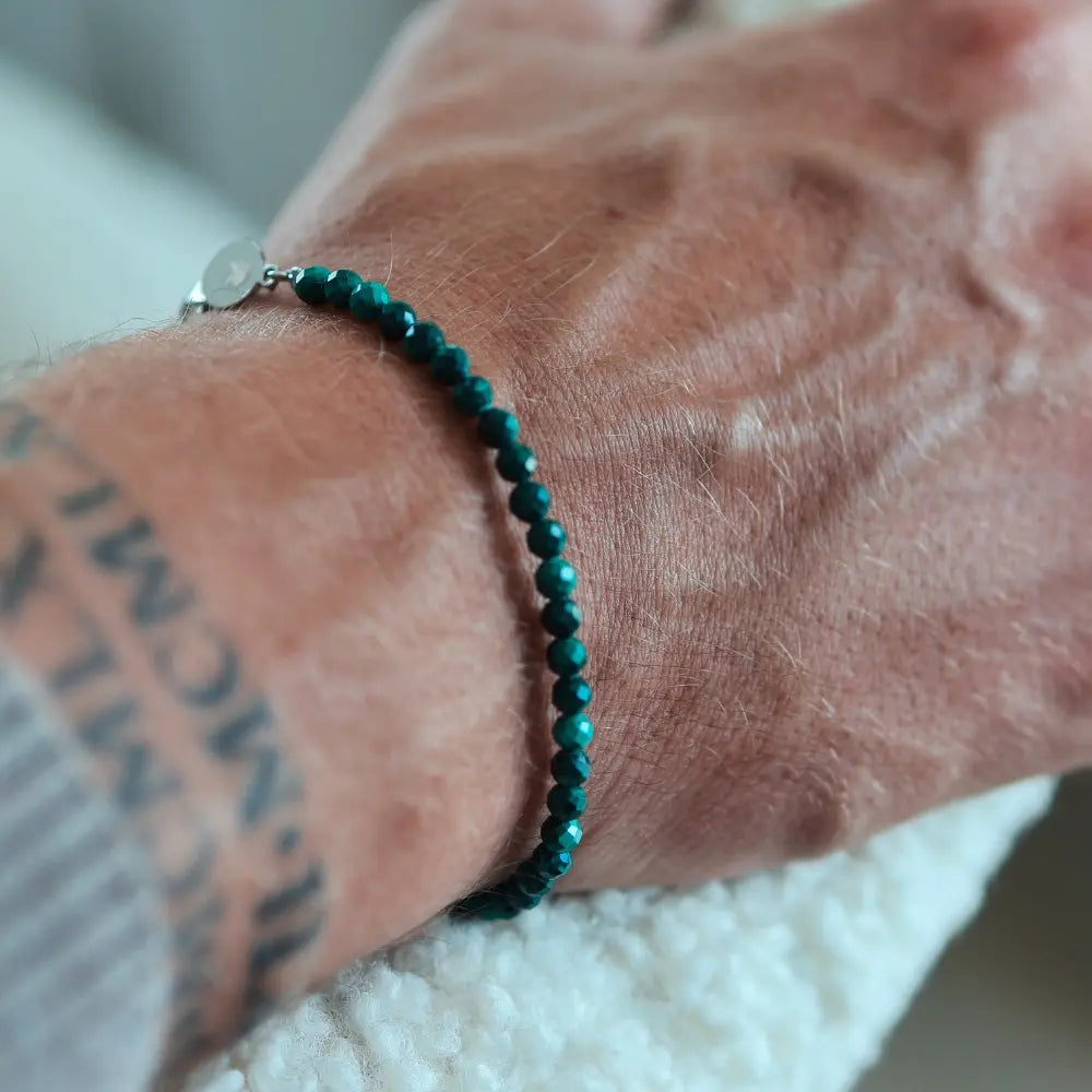 Zilveren armband met groene malachietstenen – FORREST ARMBAND van PALM. Jewelry