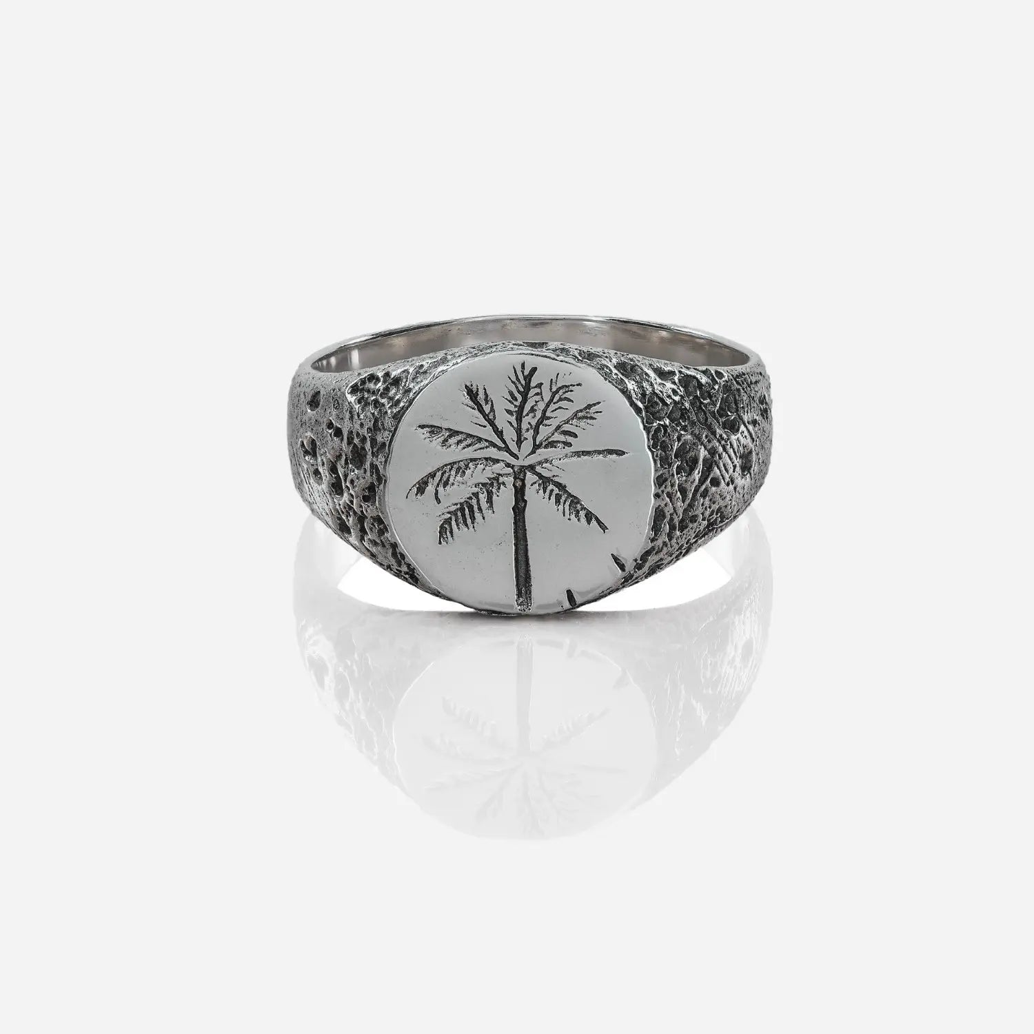 Moderne zilveren herenring – PALM RING handgemaakt van 925 sterling zilver door PALM. Jewelry