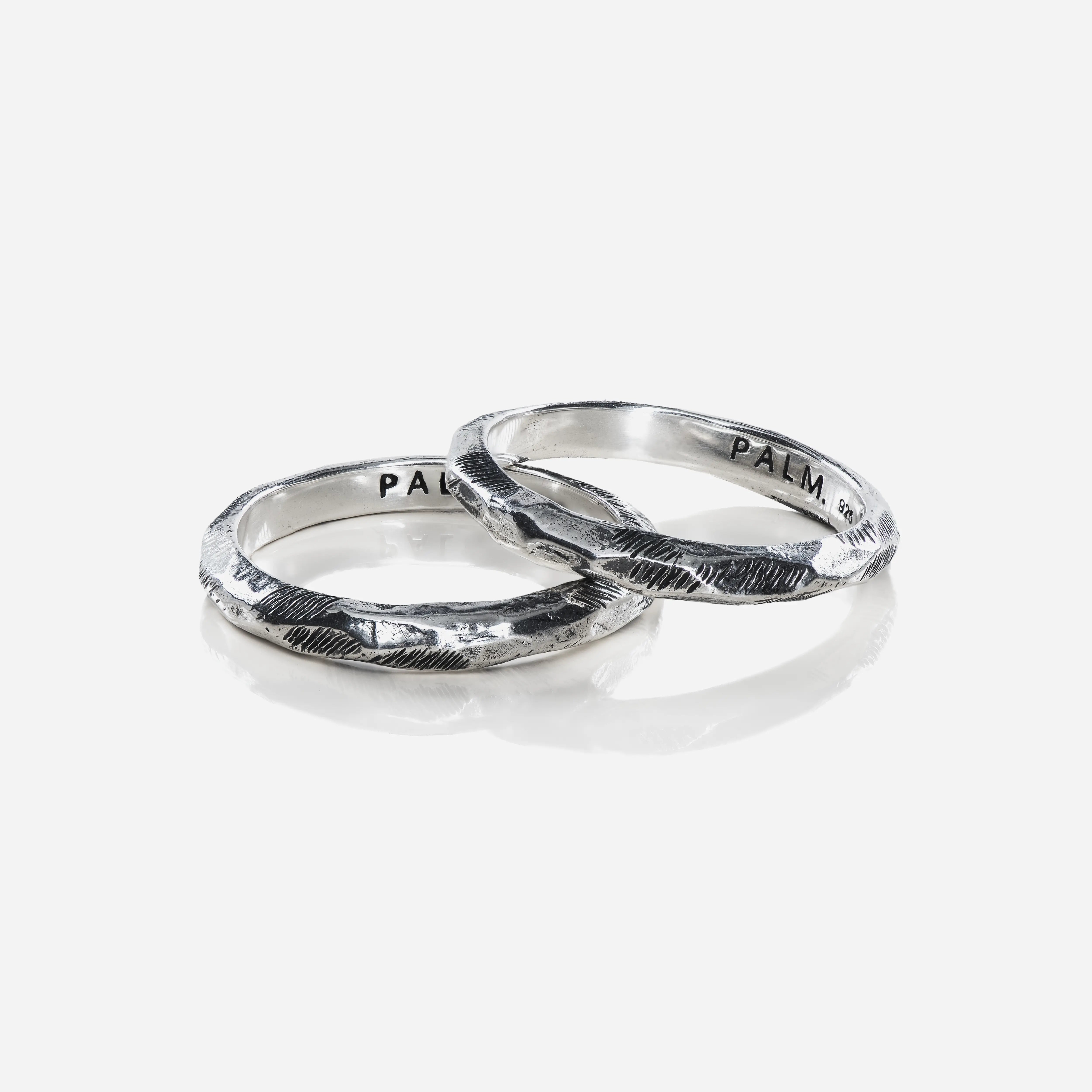 Twin Ring zilveren herenring zijaanzicht