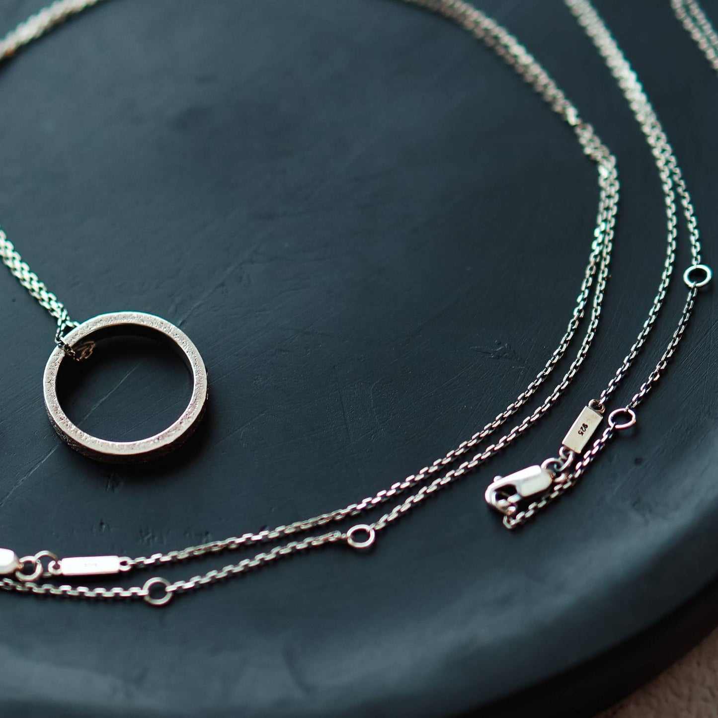 CIRCLE NECKLACE. - 925 Silver Chain - PALM. | Handcrafted Jewelry-