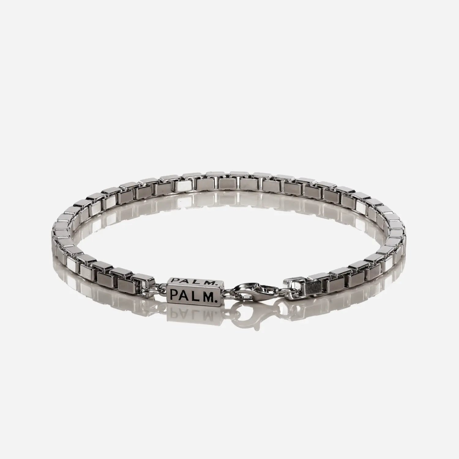 Robuuste zilveren herenarmband met box chain design – PALM. Jewelry