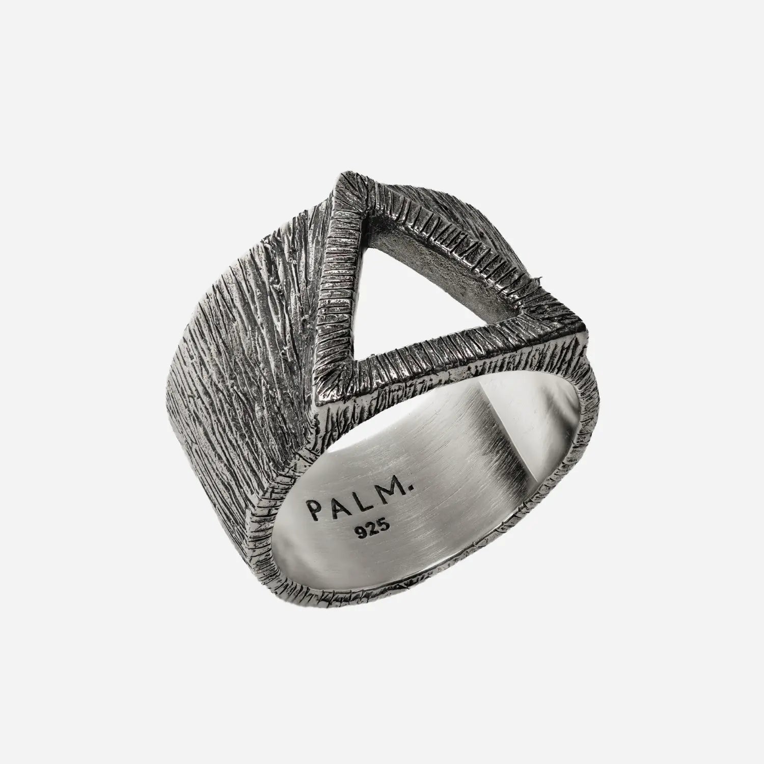 Zilveren herenring met strak geometrisch driehoek design – DRIEHOEK RING van PALM. Jewelry