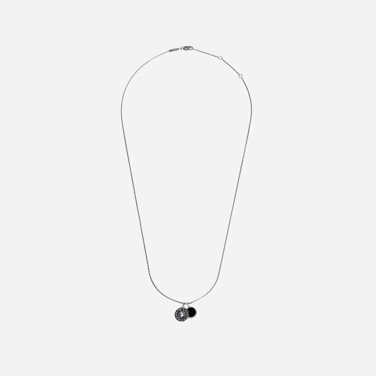 ECLIPSE KETTING. – Zilveren Ketting met Onyx Steen voor Mannen