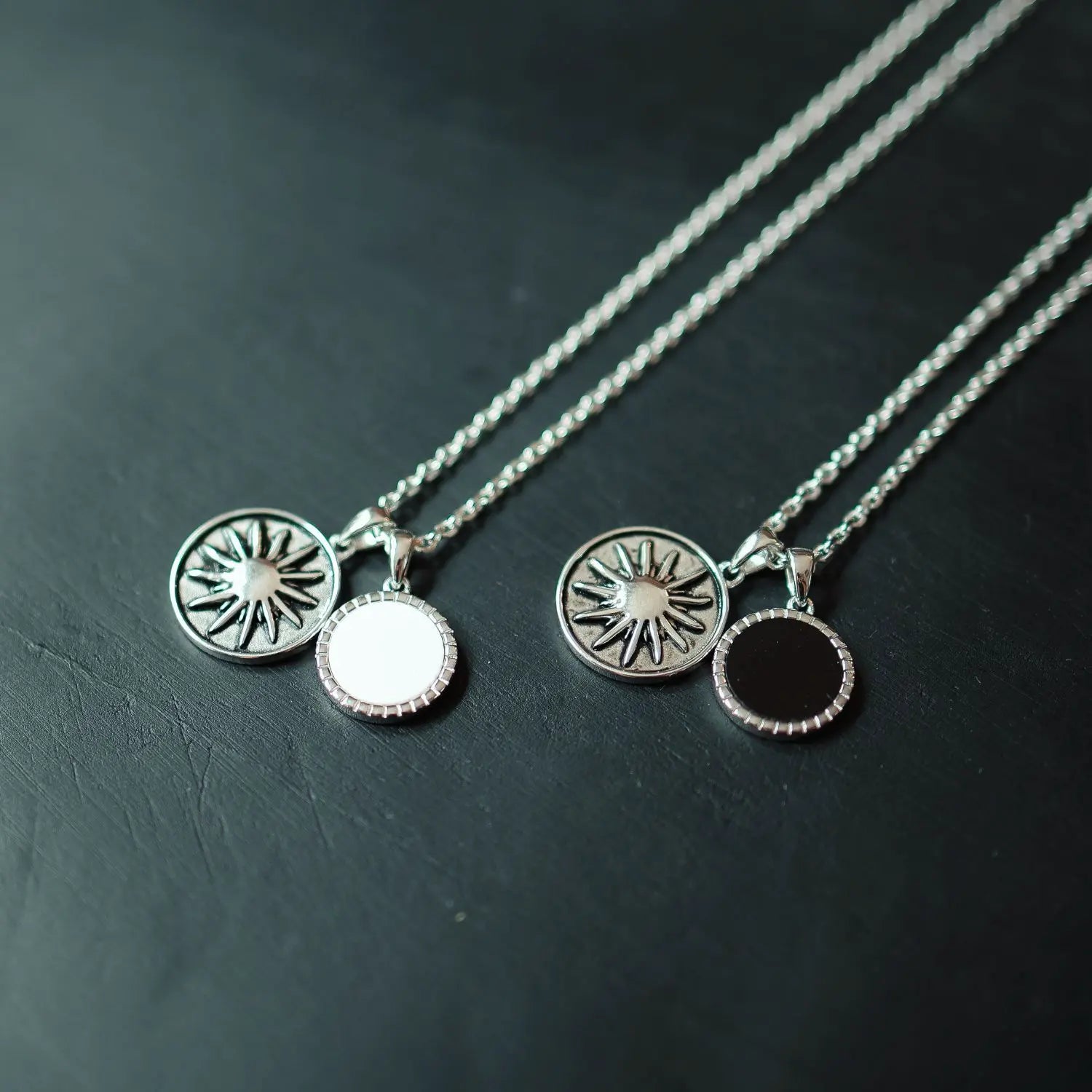 ECLIPSE KETTING. – Zilveren Ketting met Onyx Steen voor Mannen