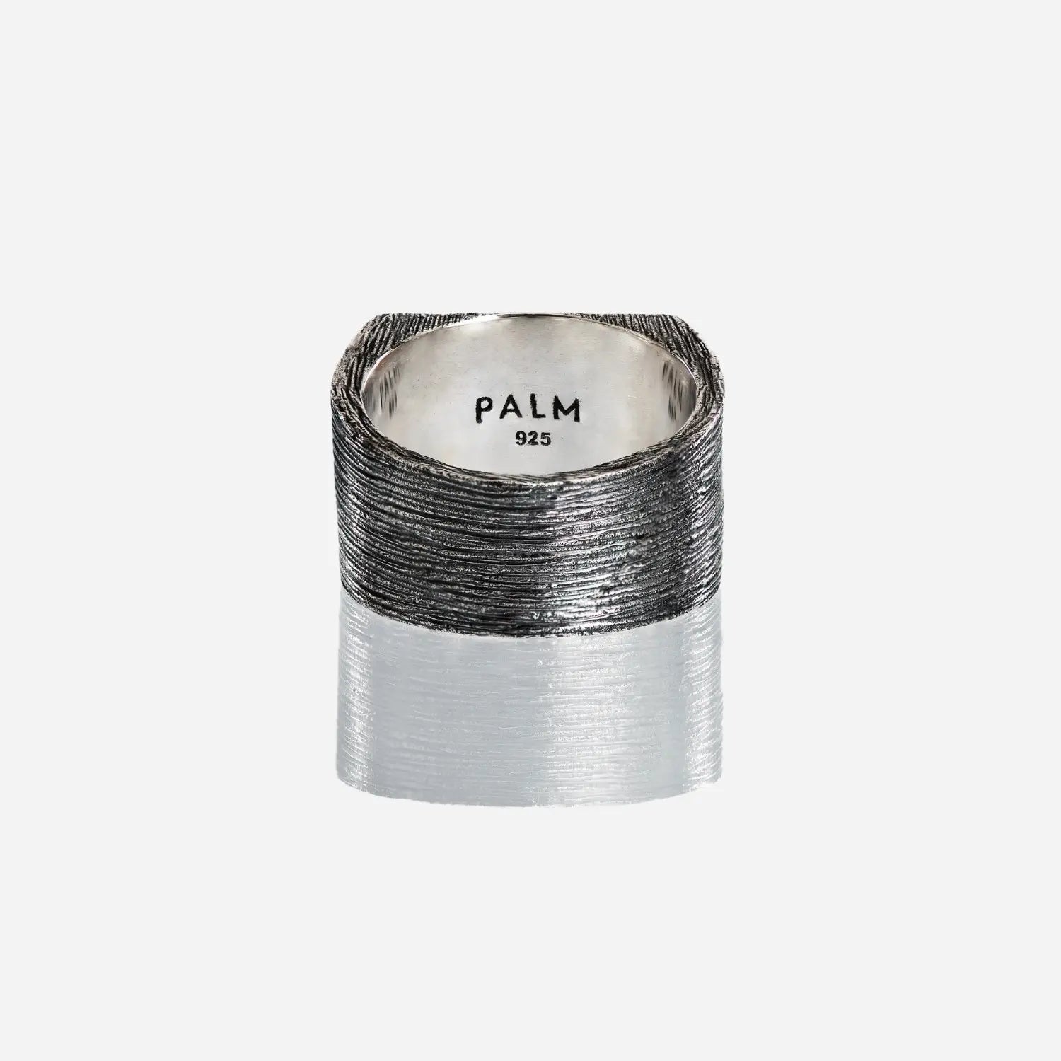 Robuuste zilveren ring, stoer en tijdloos design – PALM. Jewelry