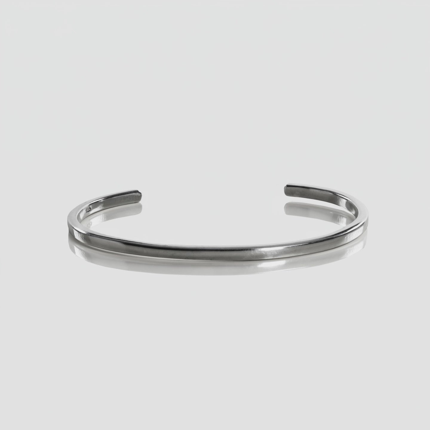 Gentleman Cuff zilveren herenarmband, 360 graden draaibaar aanzicht