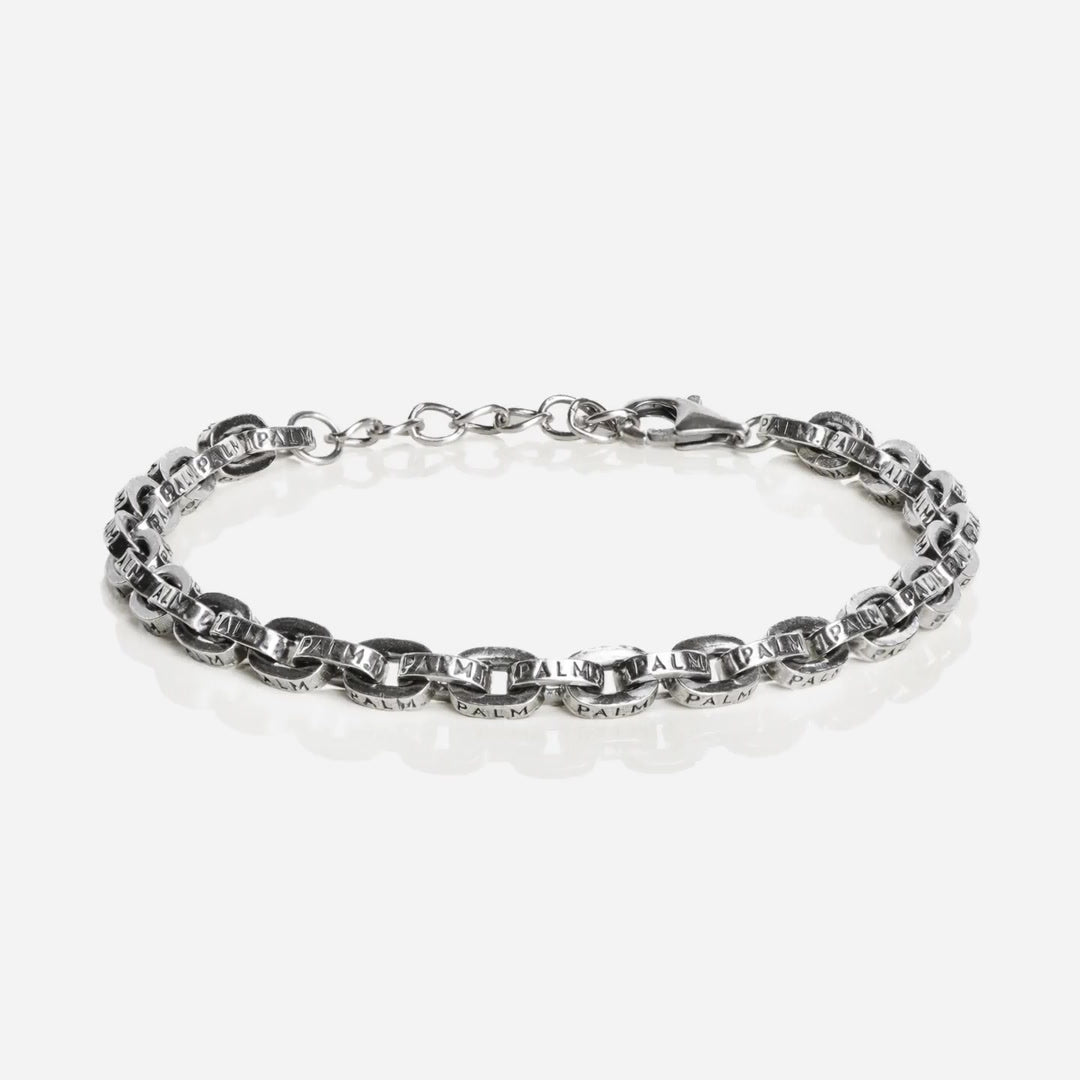 Initial Armband zilveren herenarmband, 360 graden draaibaar aanzicht