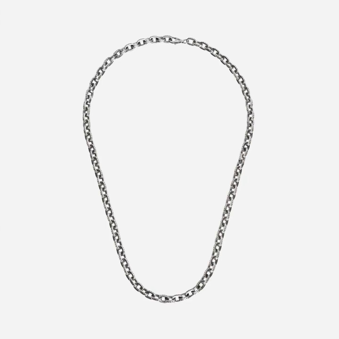 Initial Ketting zilveren herenketting, 360 graden draaibaar aanzicht