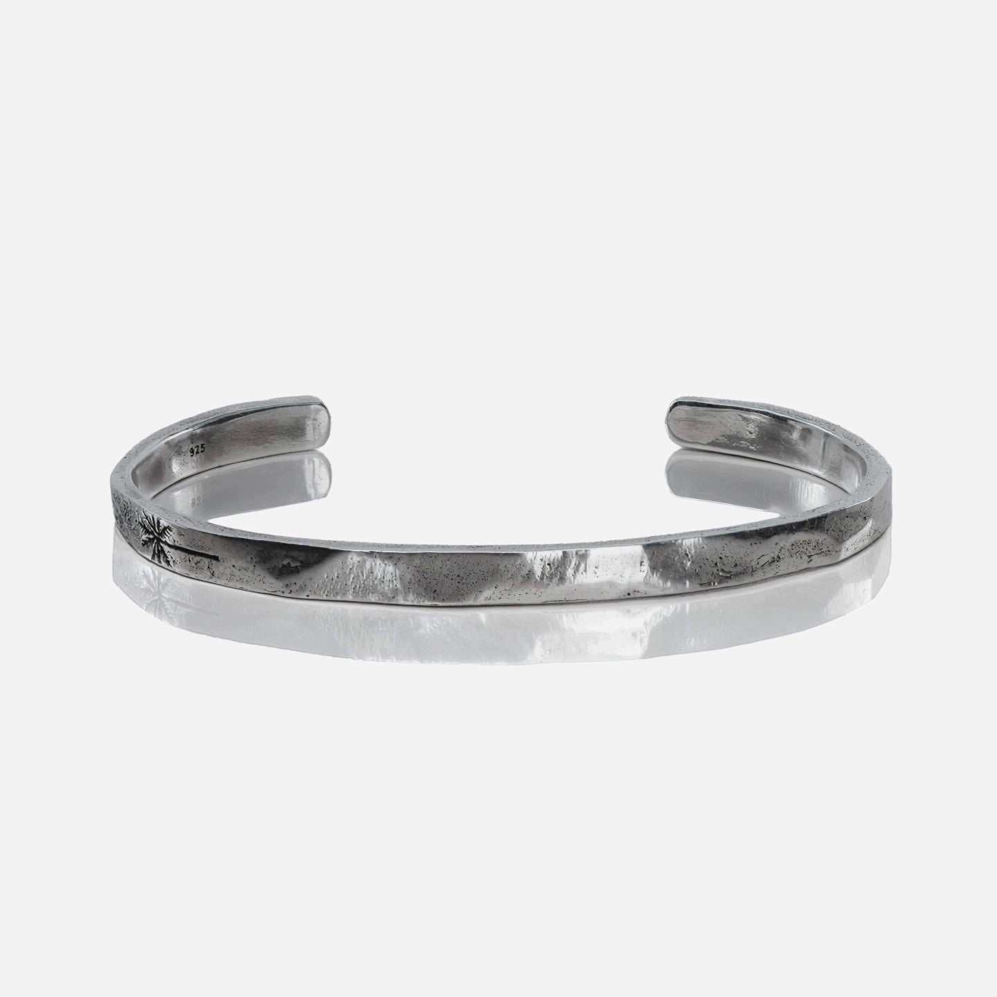 Palm Cuff zilveren herenarmband, 360 graden draaibaar aanzicht