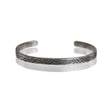 EARTH CUFF. - 925 Silver Bangle Bracelet 5mm - PALM. | Handcrafted Jewelry-