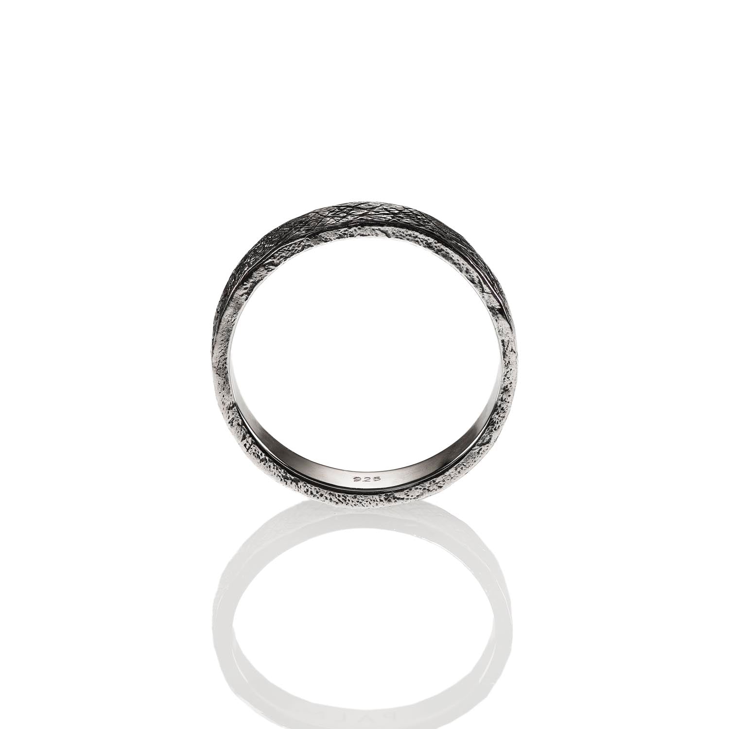 NOX RING MEDIUM. - Minimalistic 925 Silver Ring 5mm - PALM. | Handcrafted Jewelry-