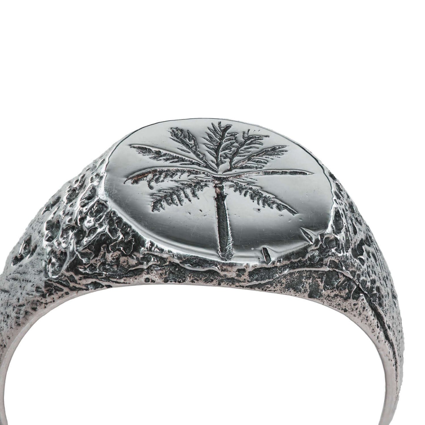 PALM RING. - 925 Silver Signet Ring 13mm - PALM. | Handcrafted Jewelry-