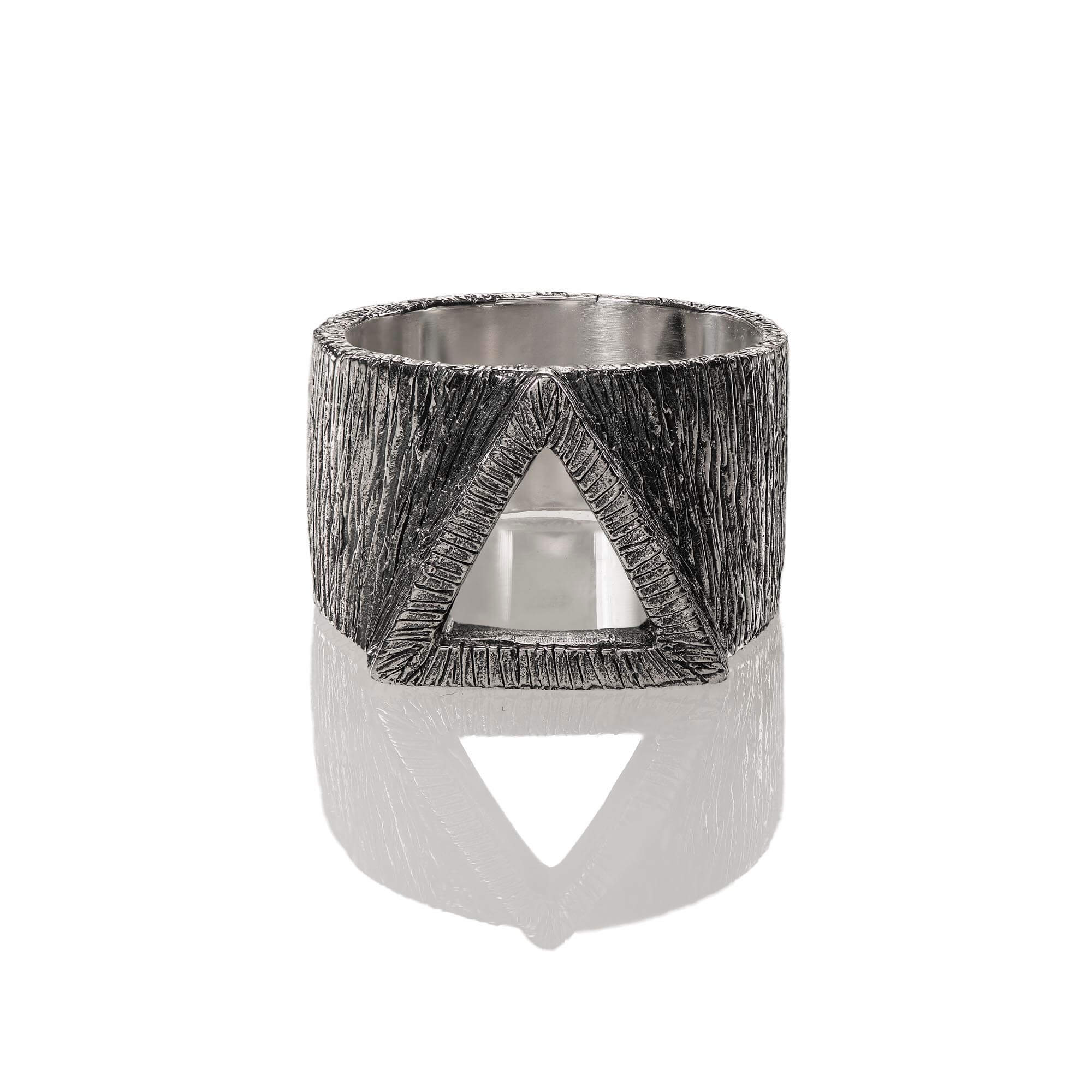 Sterling Silver Triangle Ring | PALM. | Handcrafted Jewelry – PALM