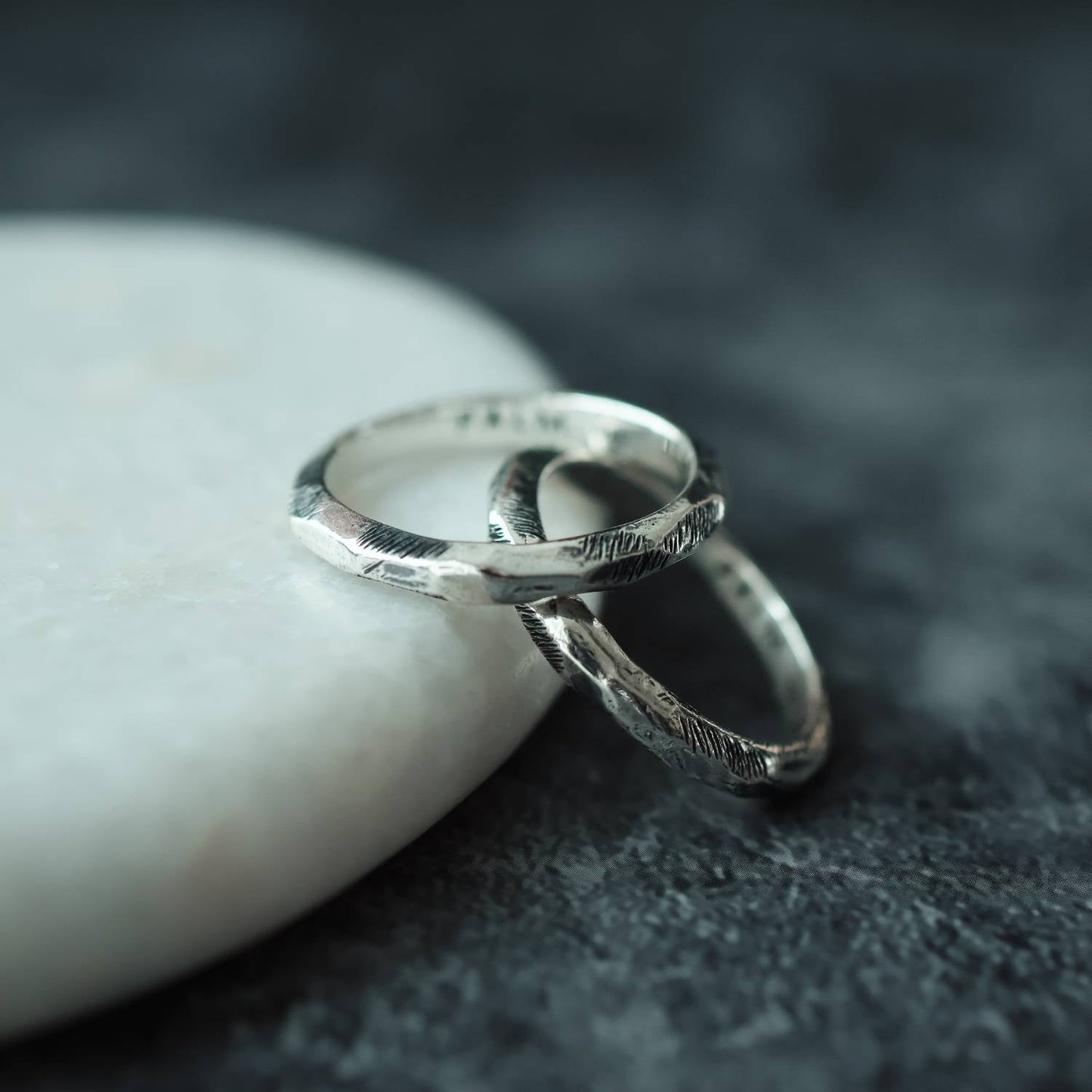 TWIN RING. - Minimalistic 925 Silver Ring 6mm - PALM. | Handcrafted Jewelry-