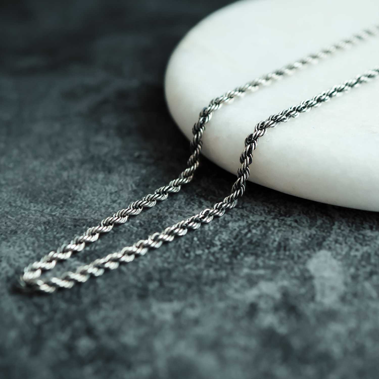 4mm Twist Mens Stainless Steel Rope Chain Necklace – The Steel Shop