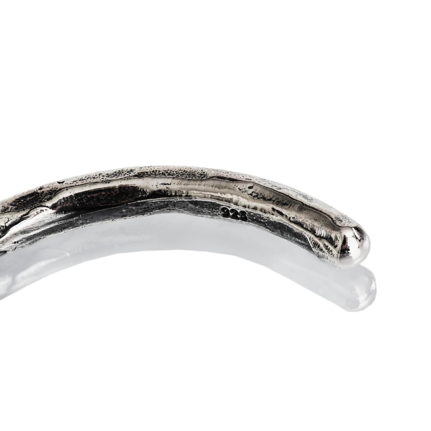 VOLCANO CUFF. - 925 Silver Bangle Bracelet 4mm - PALM. | Handcrafted Jewelry-